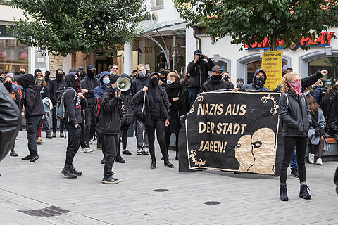 Demonstration der Antifa