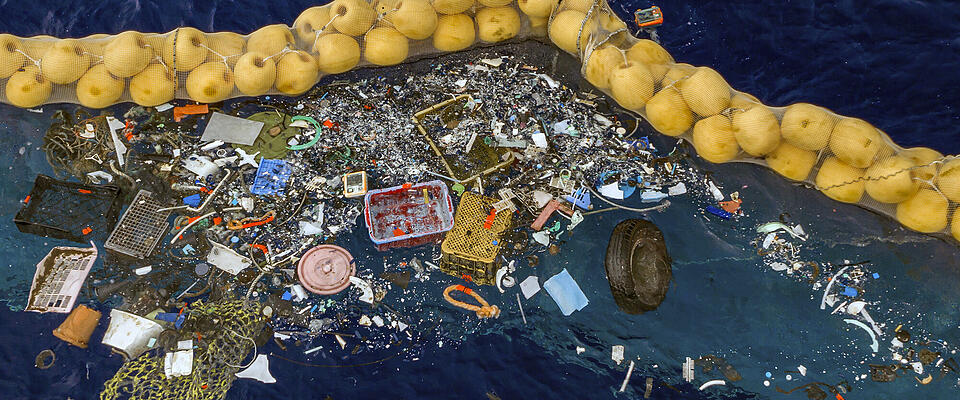 Plastikreinigung im Pazifischen Ozean