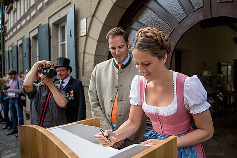 Heimf&uuml;hrung der Braut des F&uuml;rsten Castell-R&uuml;denhausen