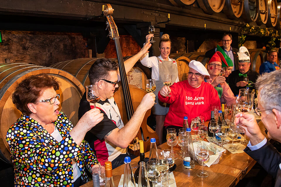 N&auml;rrische Weinprobe