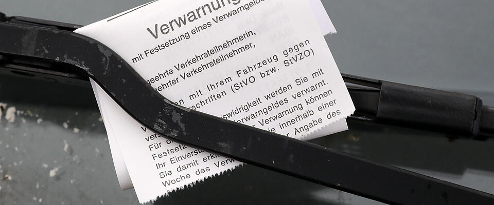 Strafzettel für Falschparker