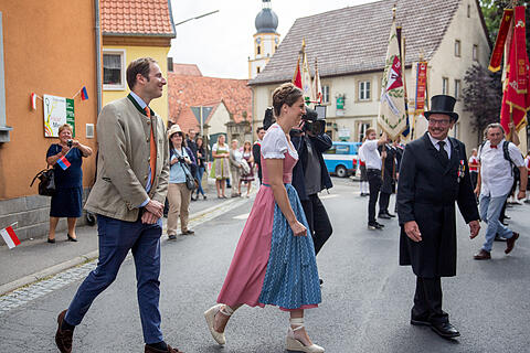 Heimf&uuml;hrung der Braut des F&uuml;rsten Castell-R&uuml;denhausen