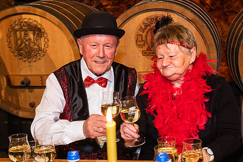 N&auml;rrische Weinprobe