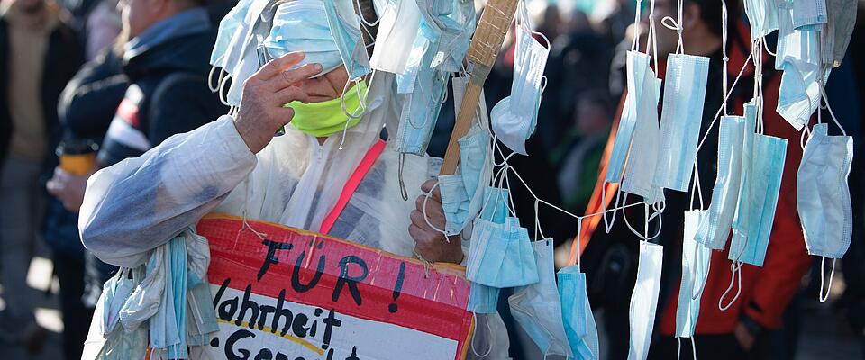 Demonstration Querdenken in Leipzig
