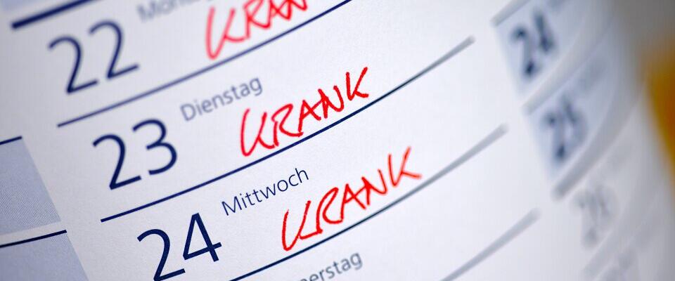 Krank, Krankmeldung