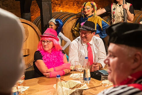 N&auml;rrische Weinprobe