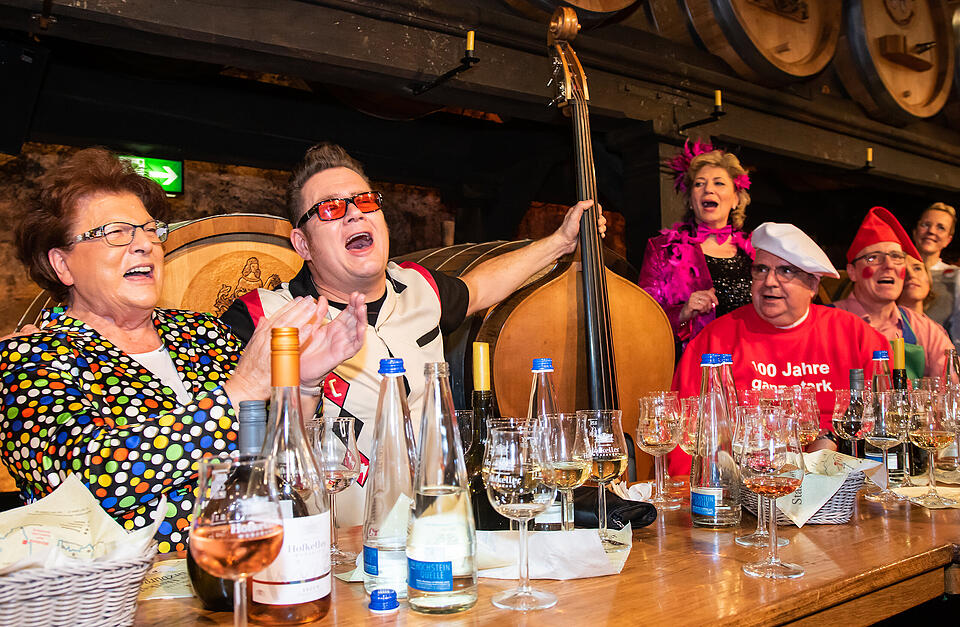 N&auml;rrische Weinprobe